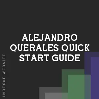 Alejandro Querales Quick Start Guide | Indexof