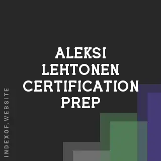 Aleksi Lehtonen Certification Prep | Indexof