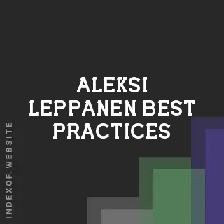 Aleksi Leppanen Best Practices | Indexof