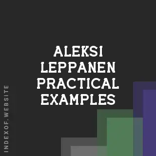 Aleksi Leppanen Practical Examples | Indexof