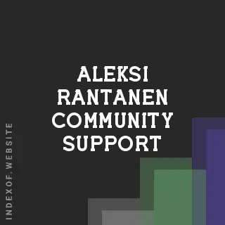 Aleksi Rantanen Community Support | Indexof