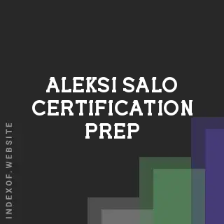 Aleksi Salo Certification Prep | Indexof