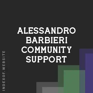 Alessandro Barbieri Community Support | Indexof
