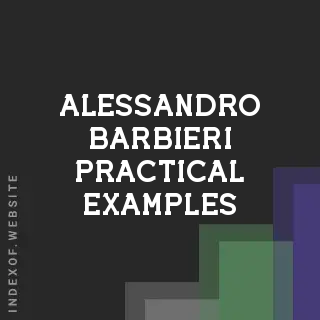 Alessandro Barbieri Practical Examples | Indexof