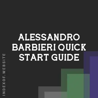 Alessandro Barbieri Quick Start Guide | Indexof