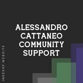 Alessandro Cattaneo Community Support | Indexof