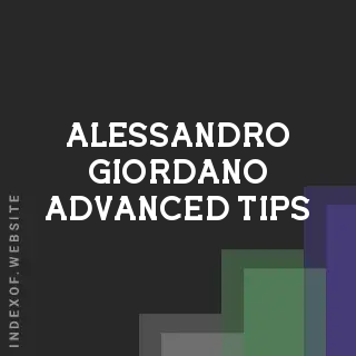 Alessandro Giordano Advanced Tips | Indexof