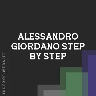 Alessandro Giordano Step-by-Step | Indexof