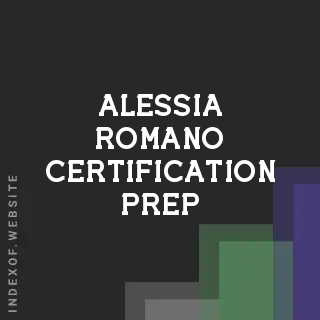 Alessia Romano Certification Prep | Indexof