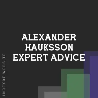 Alexander Hauksson Expert Advice | Indexof