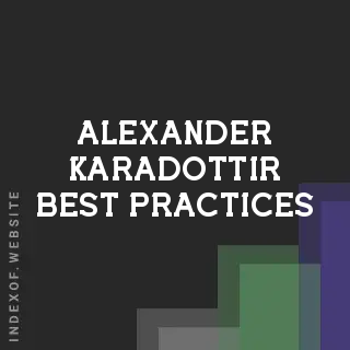 Alexander Karadottir Best Practices | Indexof