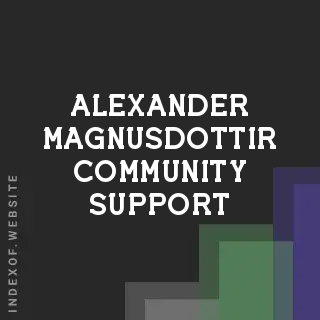 Alexander Magnusdottir Community Support | Indexof