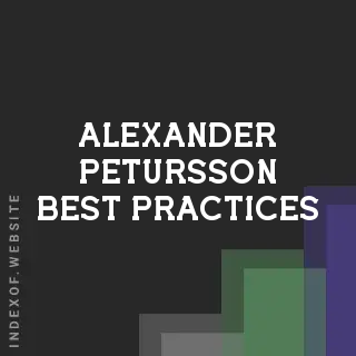 Alexander Petursson Best Practices | Indexof