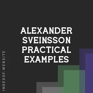 Alexander Sveinsson Practical Examples | Indexof