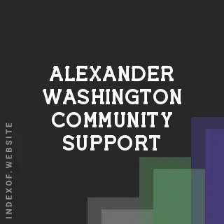 Alexander Washington Community Support | Indexof