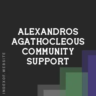 Alexandros Agathocleous Community Support | Indexof