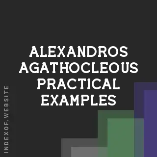 Alexandros Agathocleous Practical Examples | Indexof