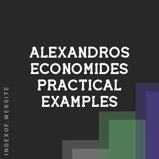 Alexandros Economides Practical Examples | Indexof