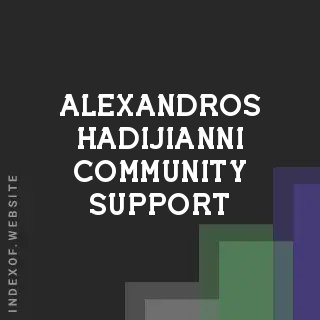 Alexandros Hadijianni Community Support | Indexof