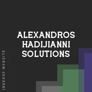 Alexandros Hadijianni Solutions | Indexof