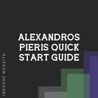 Alexandros Pieris Quick Start Guide | Indexof