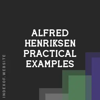 Alfred Henriksen Practical Examples | Indexof