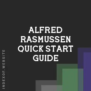 Alfred Rasmussen Quick Start Guide | Indexof