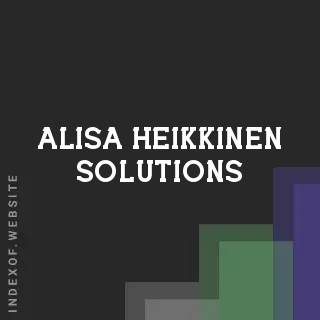 Alisa Heikkinen Solutions | Indexof