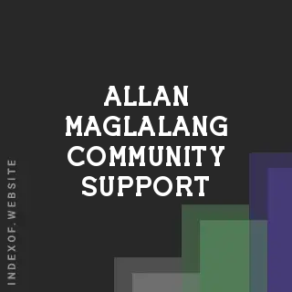 Allan Maglalang Community Support | Indexof