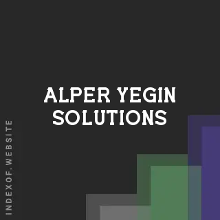 Alper Yegin Solutions | Indexof
