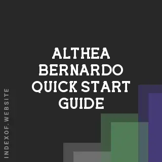Althea Bernardo Quick Start Guide | Indexof