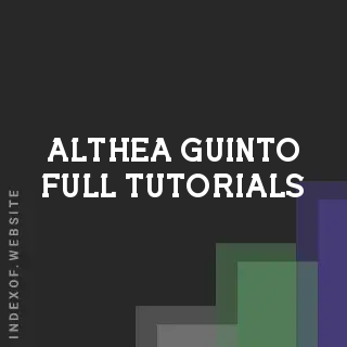 Althea Guinto Full Tutorials | Indexof