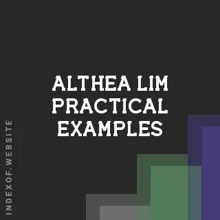 Althea Lim Practical Examples | Indexof