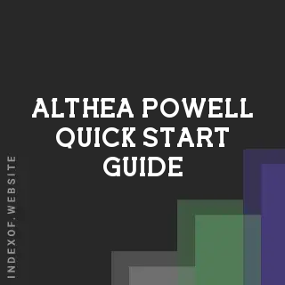 Althea Powell Quick Start Guide | Indexof