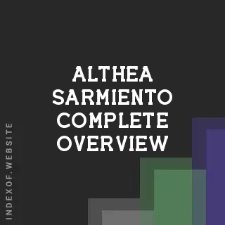 Althea Sarmiento Complete Overview | Indexof