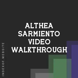 Althea Sarmiento Video Walkthrough | Indexof