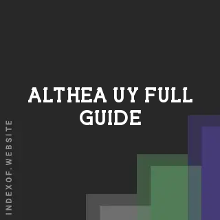 Althea Uy Full Guide | Indexof