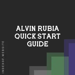 Alvin Rubia Quick Start Guide | Indexof