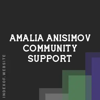 Amalia Anisimov Community Support | Indexof
