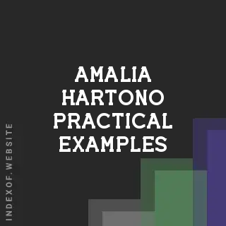 Amalia Hartono Practical Examples | Indexof