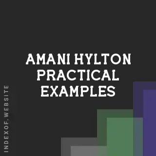 Amani Hylton Practical Examples | Indexof
