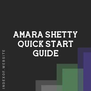 Amara Shetty Quick Start Guide | Indexof