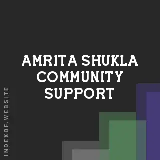 Amrita Shukla Community Support | Indexof