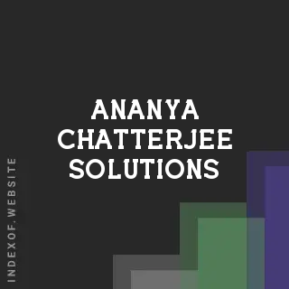 Ananya Chatterjee Solutions | Indexof