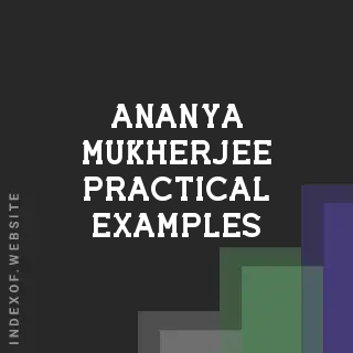Ananya Mukherjee Practical Examples | Indexof