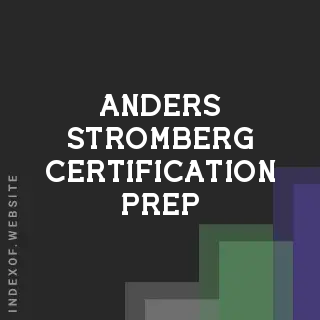 Anders Stromberg Certification Prep | Indexof