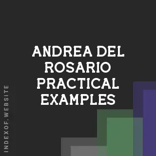 Andrea Del Rosario Practical Examples | Indexof