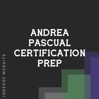 Andrea Pascual Certification Prep | Indexof