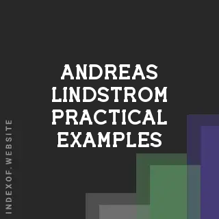 Andreas Lindstrom Practical Examples | Indexof
