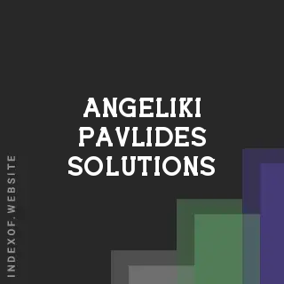 Angeliki Pavlides Solutions | Indexof